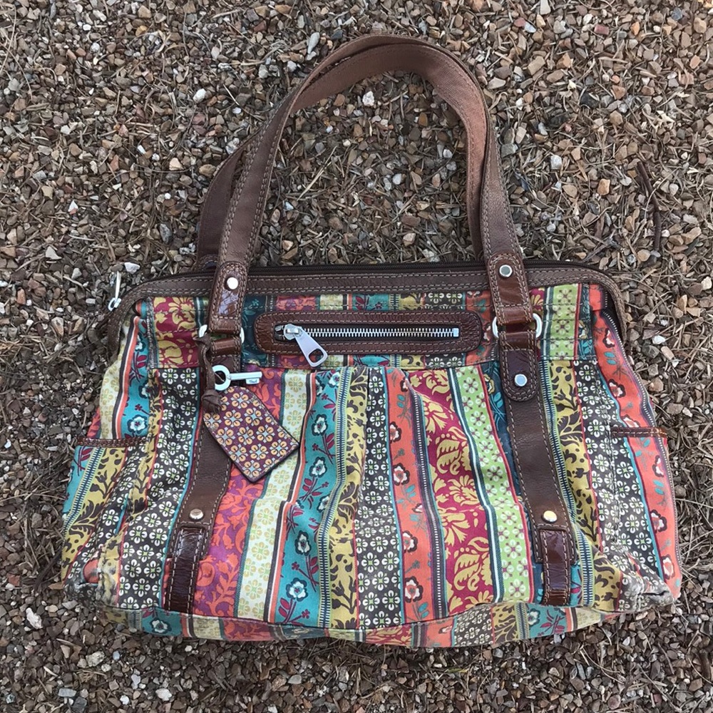 Fossil vintage travel bag